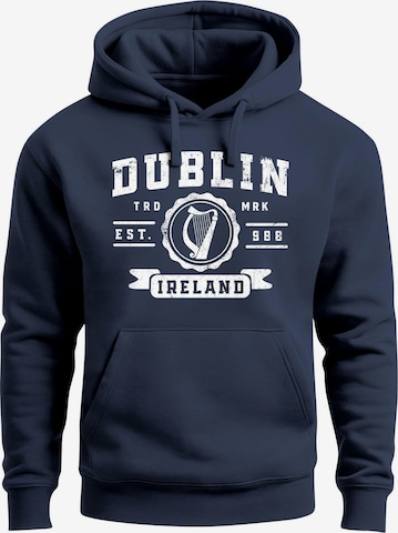 Neverless Sweatshirt 'Dublin Irish' in Blue: front