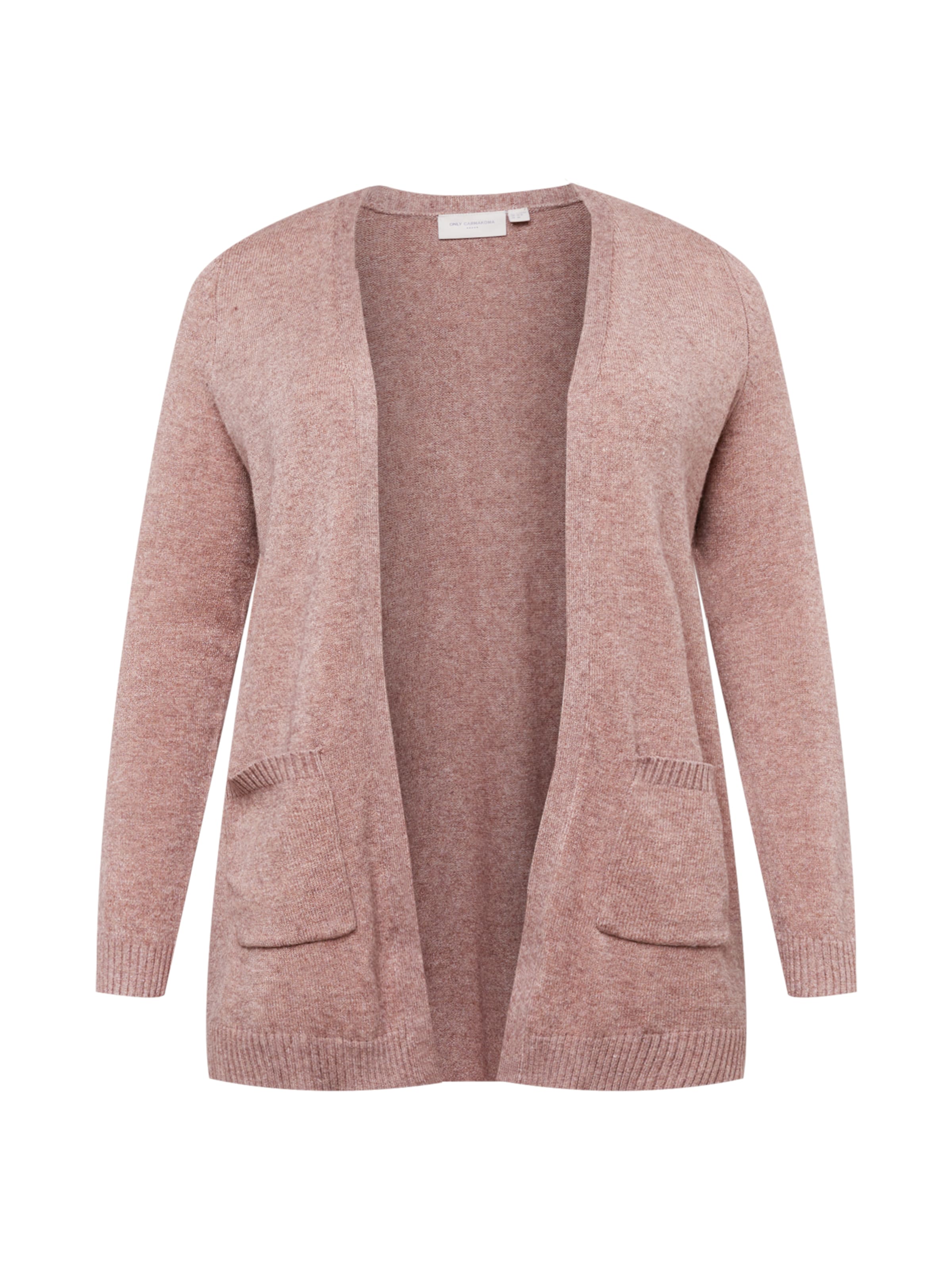 ONLY Carmakoma Knit Cardigan 'CAREsly' in Brown: front