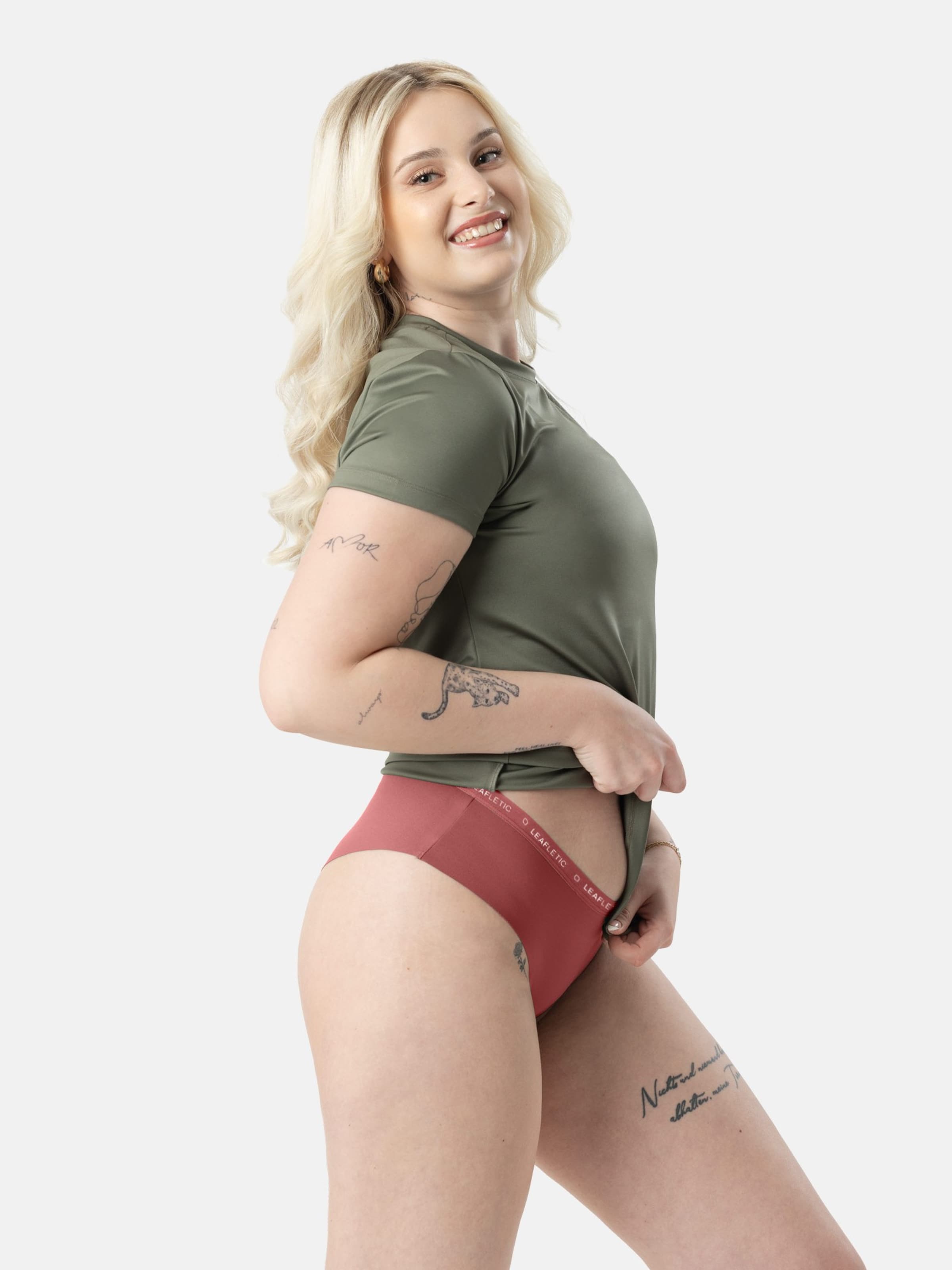 LEAFLETIC Broekje 'Leafletic Women’s Mid Rise Hipsters/Brief' in Gemengde kleuren