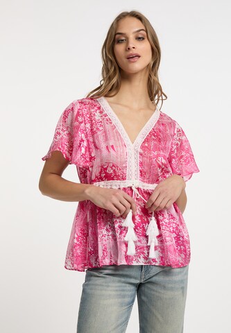 IZIA Blouse in Roze: voorkant