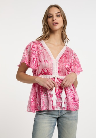 IZIA Blouse in Roze: voorkant