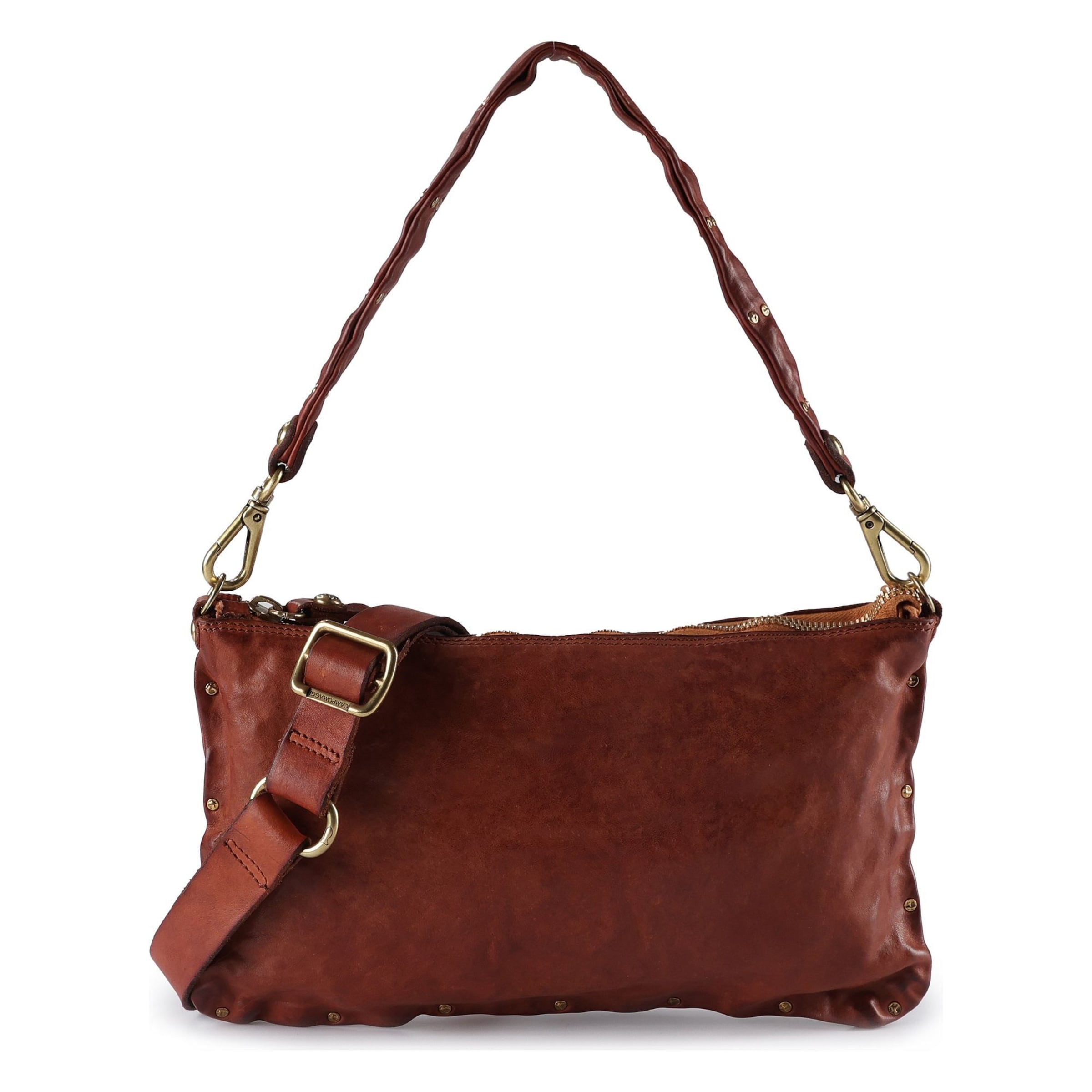 Borsa a spalla 'Mara' di Campomaggi in marrone: frontale