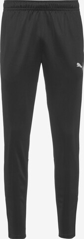 PUMA Slim fit Workout Pants 'Team Goal' in Black: front