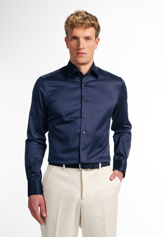 ETERNA Slim fit Overhemd in Blauw: voorkant