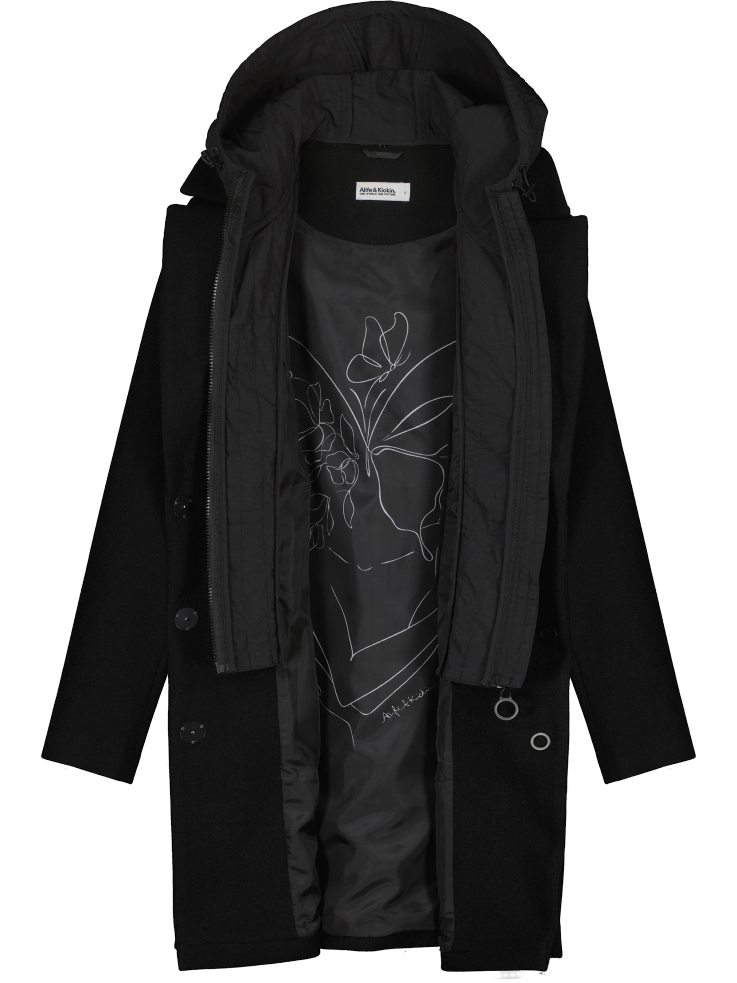 Cappotto di mezza stagione 'AjaAK' di alife & kickin in nero