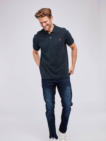 U.S. POLO ASSN. Overhemd 'Alfred' in Blauw: voorkant