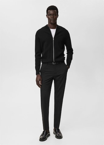 MANGO MAN Knit Cardigan 'Luxusc' in Black