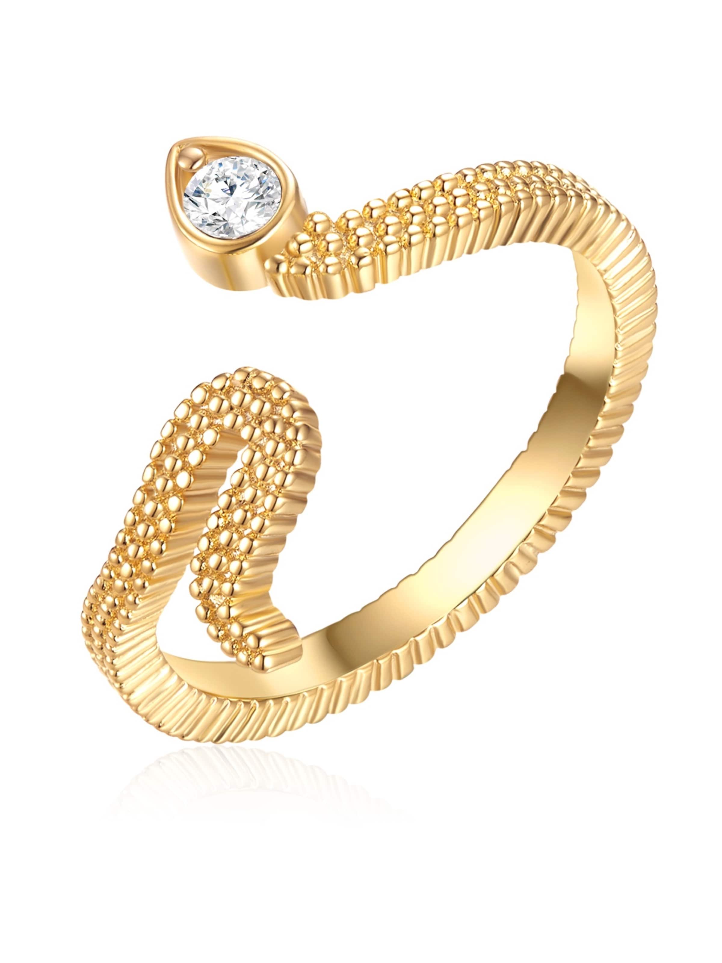Lulu & Jane Ring in Goud: voorkant