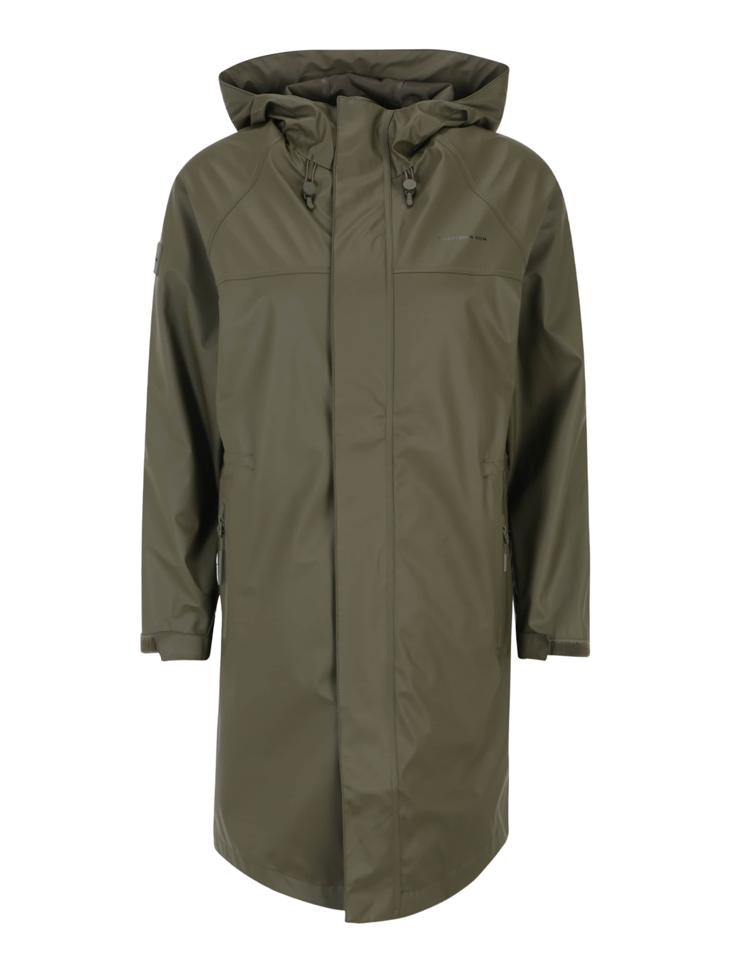 zaļš Kapten & Son Starpsezonu mētelis 'Everyday Rain Jacket Long': no priekšpuses