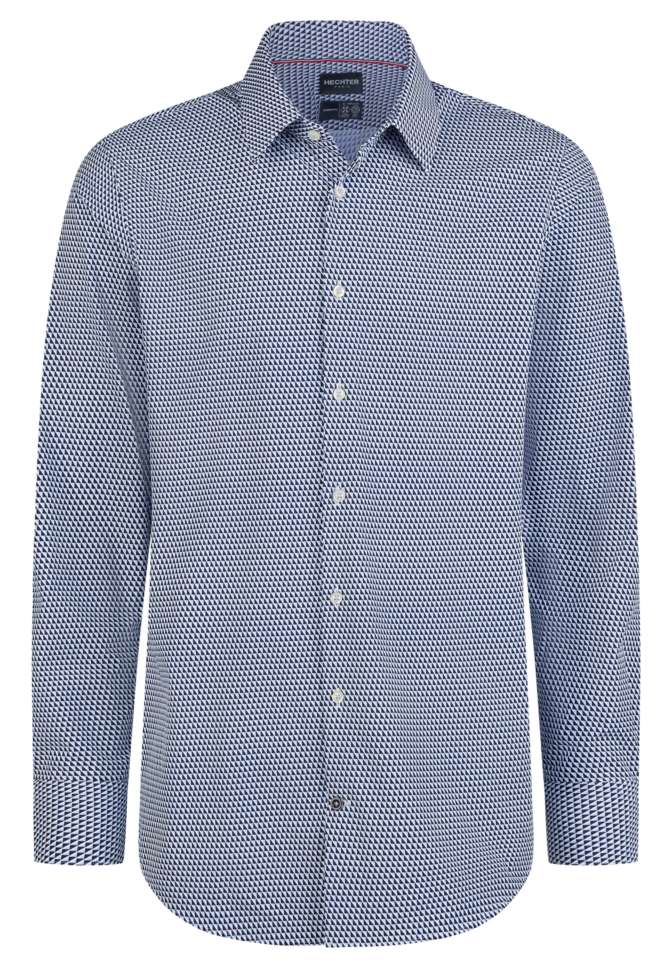 HECHTER PARIS Slim fit Business Shirt in Blue: front