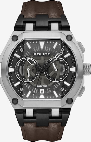 POLICE Uhr 'Shield' in Silber: Vorderseite