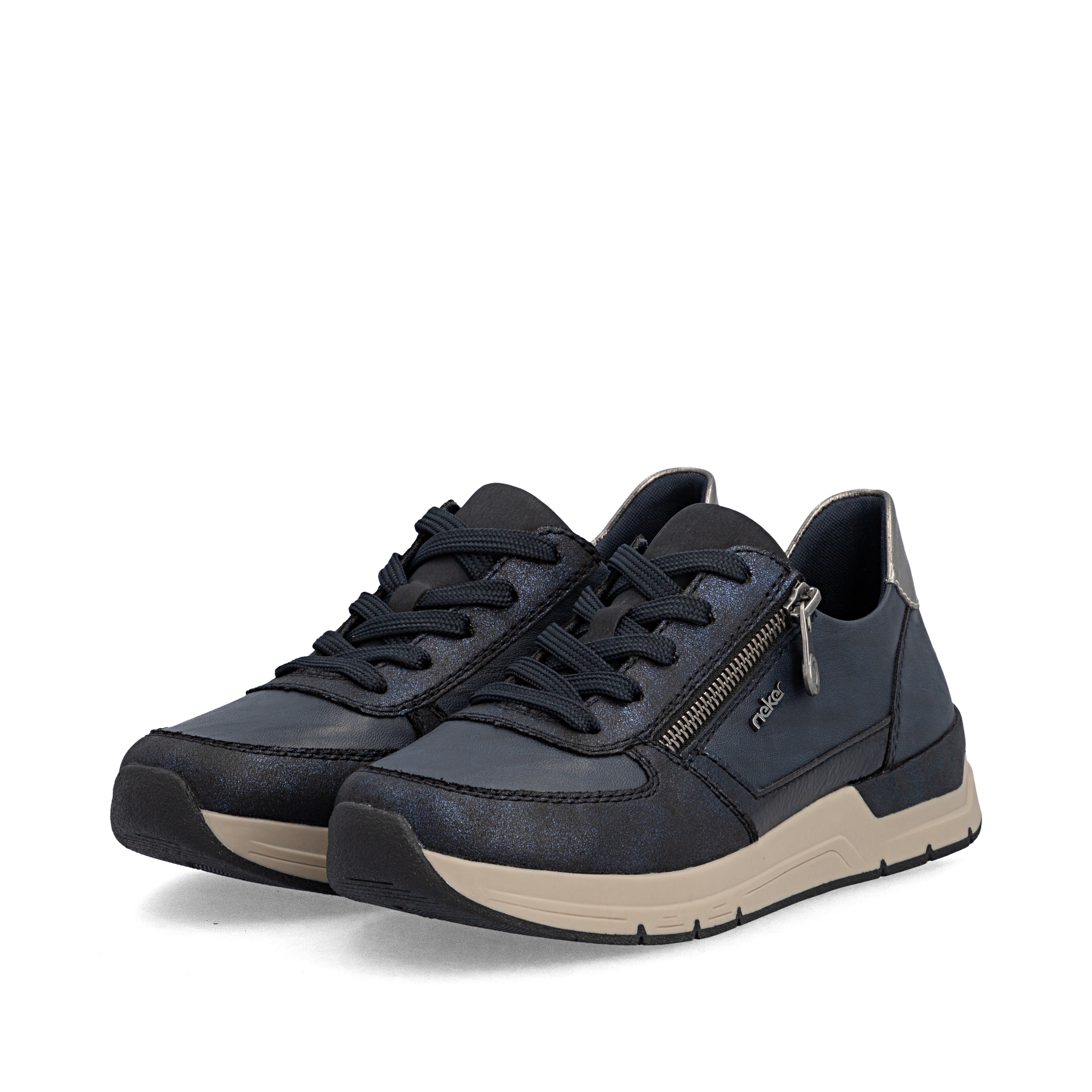 Baskets basses Rieker en bleu