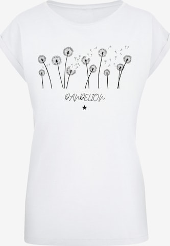 T-shirt 'Dandelion' F4NT4STIC en blanc : devant