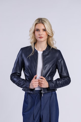 Geacă de primăvară-toamnă ' Leather Jacket ' de la FREAKY NATION pe albastru: față
