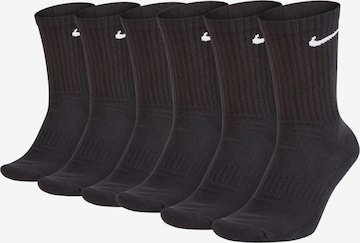 NIKE Athletic Socks in Black: front