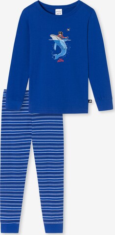 SCHIESSER Pajamas 'Capt'n Sharky' in Blue: front