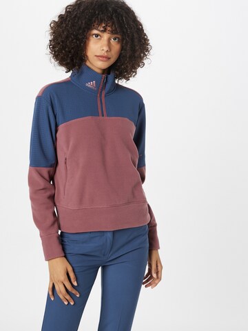 Pull-over de sport ADIDAS GOLF en rouge : devant