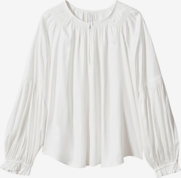 MANGO Blouse 'NIMES' in Beige: voorkant