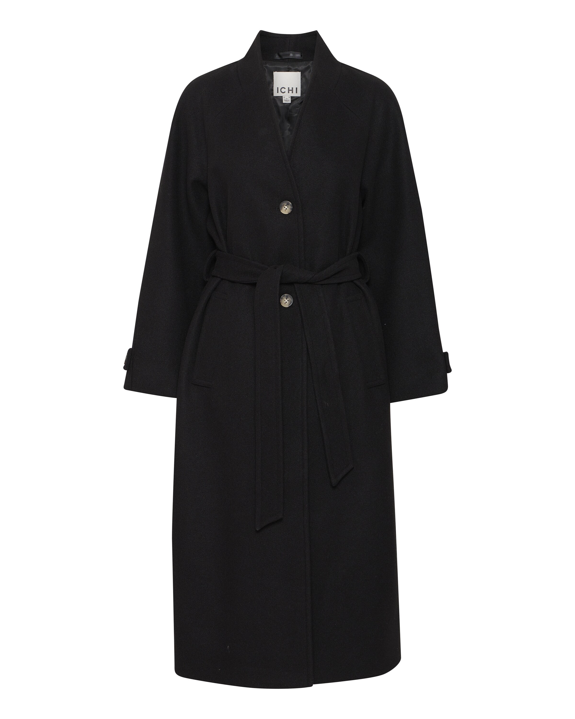 Manteau mi-saison 'IHJANNET' ICHI en noir : devant