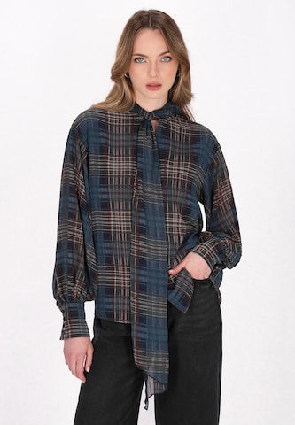 DreiMaster Vintage Blouse in Blauw: voorkant