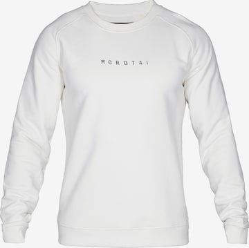 MOROTAI Athletic Sweatshirt in White: front