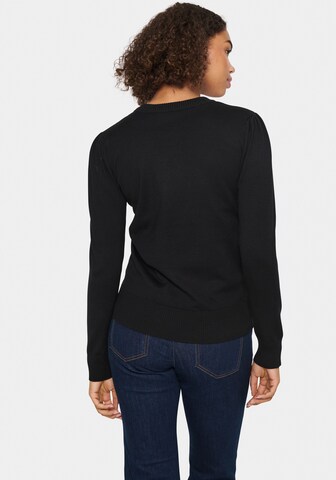 SAINT TROPEZ Pullover in Schwarz