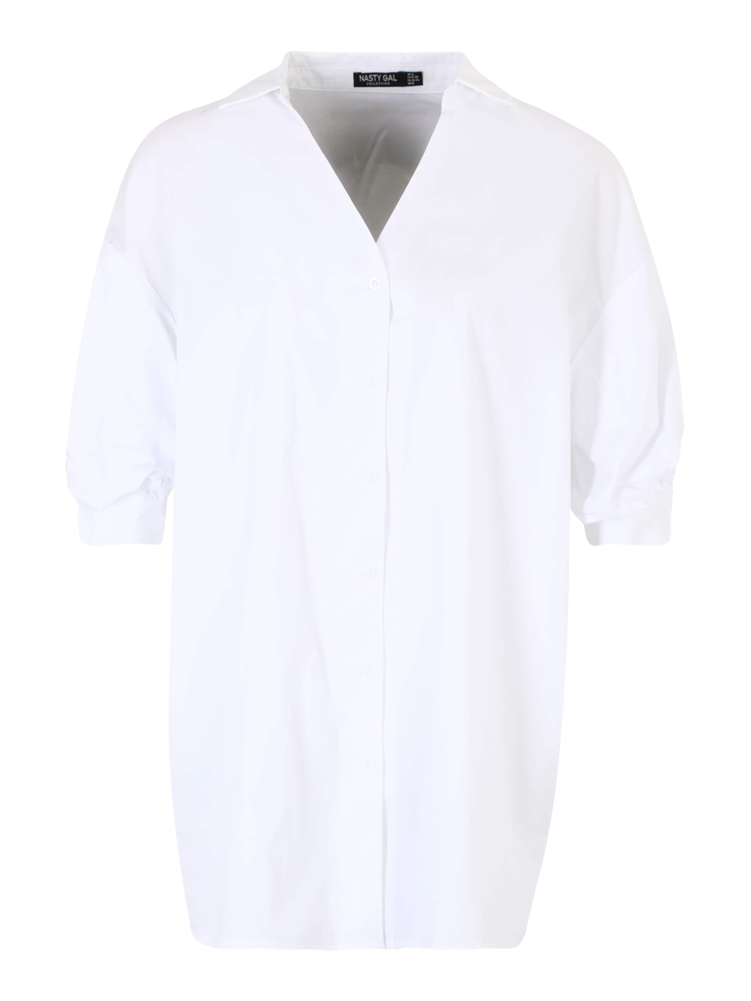 Abito camicia di Nasty Gal Petite in bianco: frontale