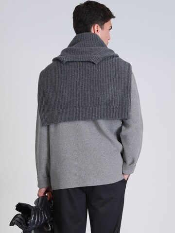 Lufian Strickjacke mit praktischen Taschen in Grau