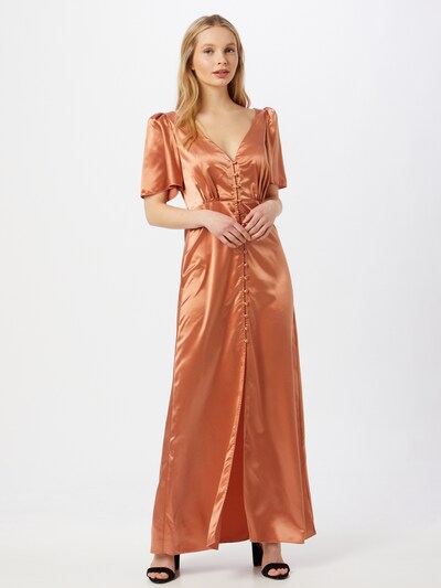 Rochie tip bluză Little Mistress pe roșu ruginiu, Vizualizare model