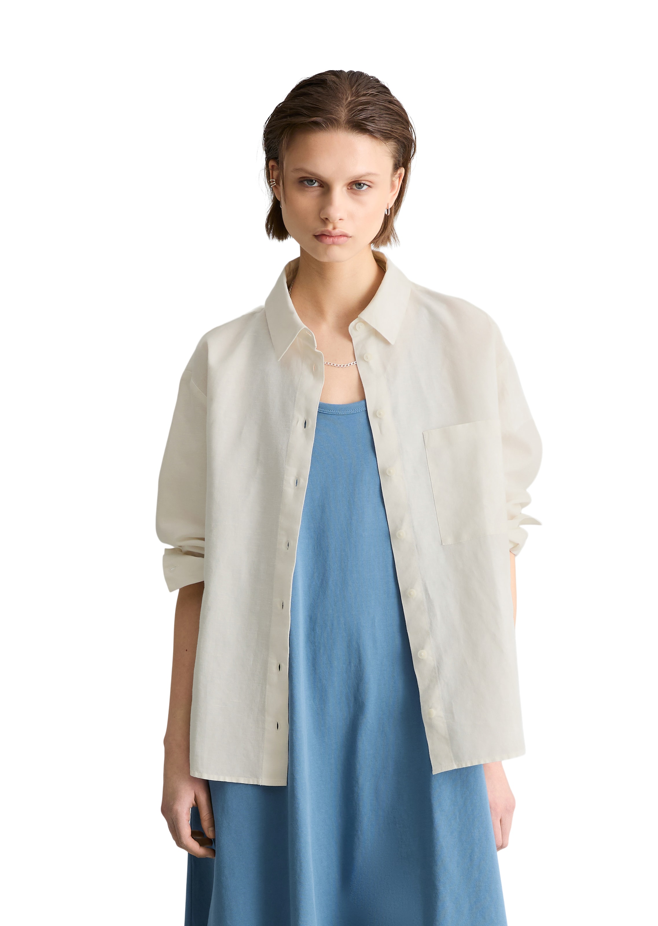 Marc O'Polo DENIM Blouse in White: front