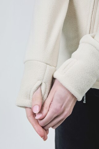 BENCH Fleece Jacket 'Funnel' in Beige