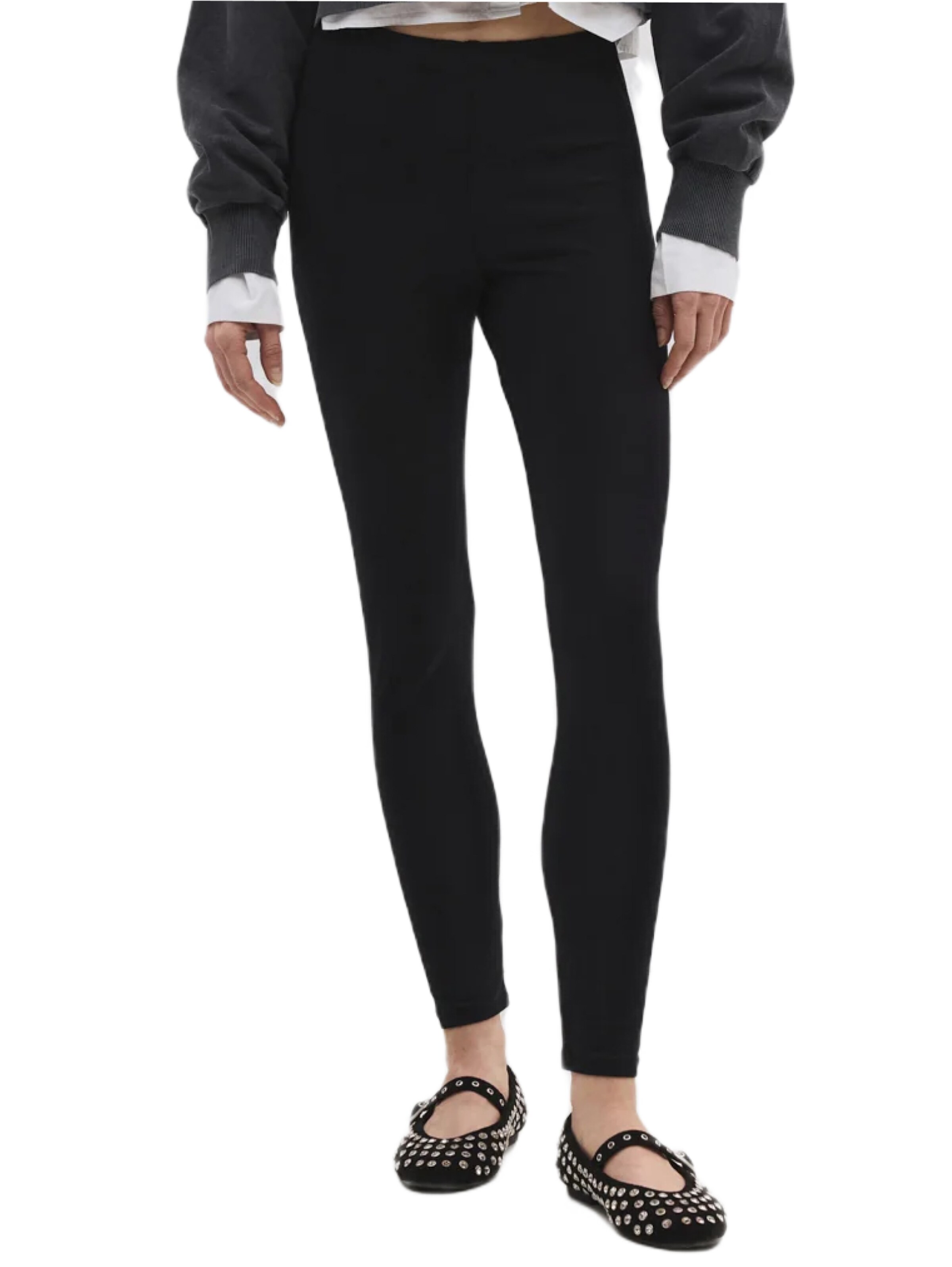 No Matter What Skinny Leggings in Zwart: voorkant