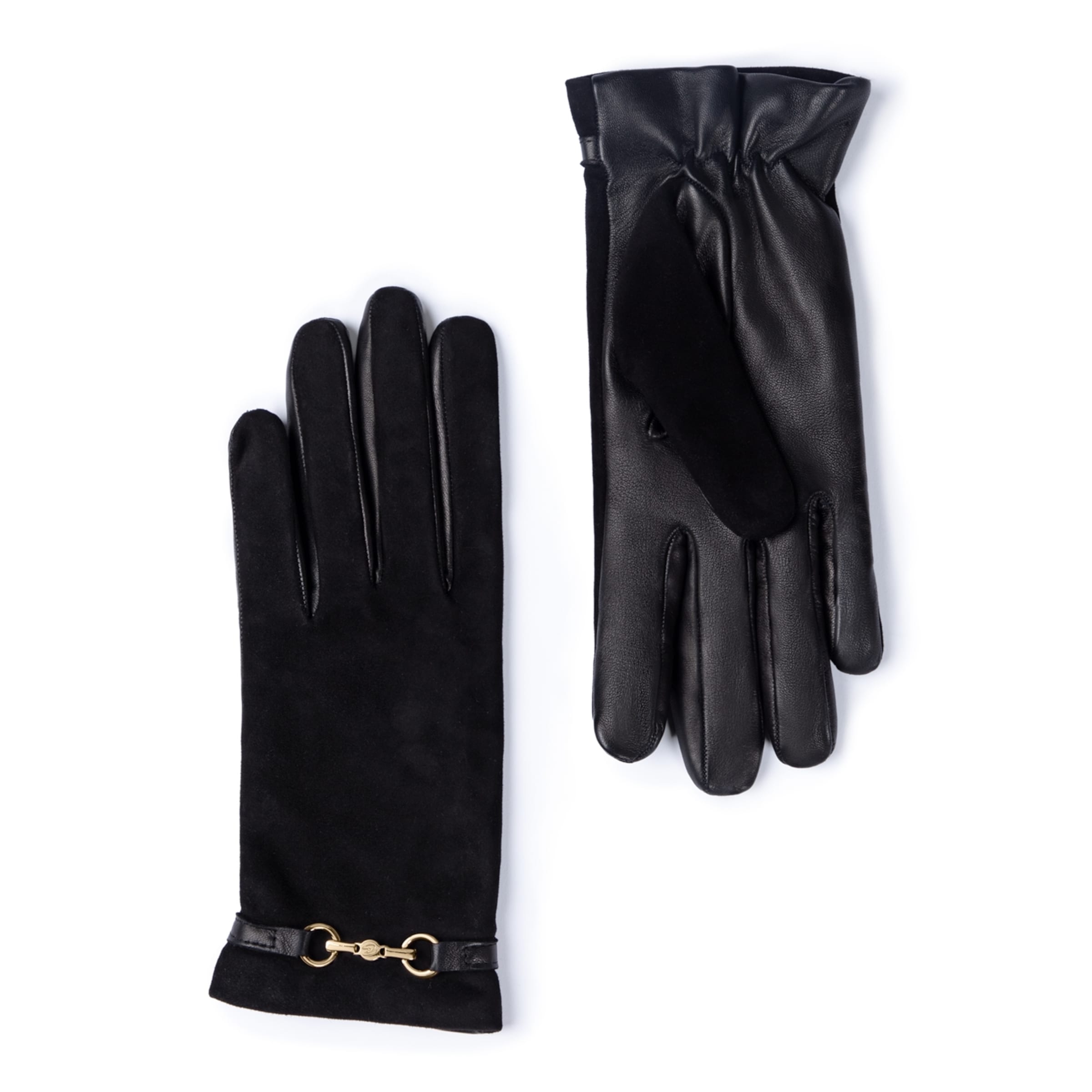 Isabel Bernard Full finger gloves in Black: front