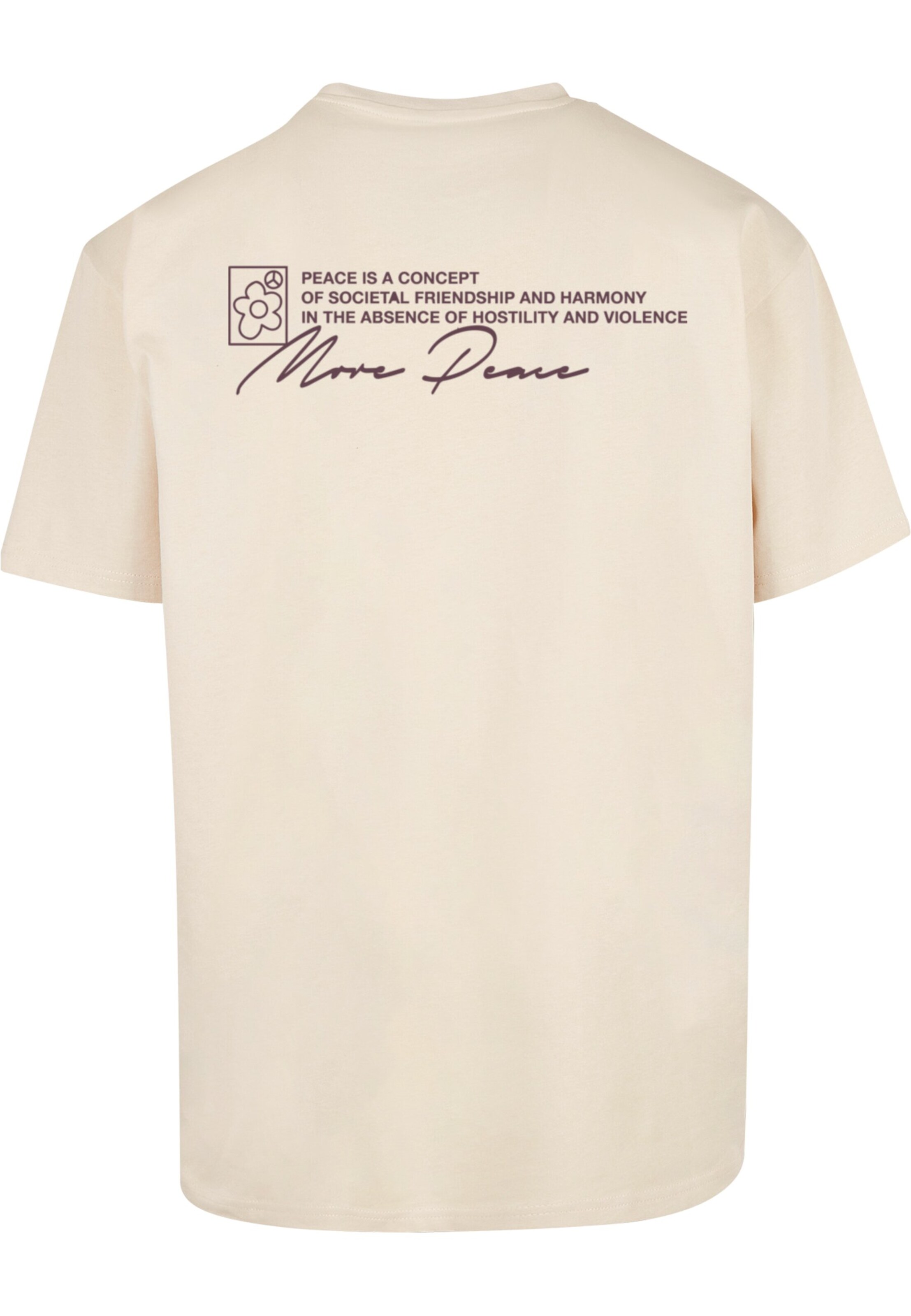 Maglietta 'More Peace' di MT Upscale in beige
