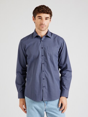 Coupe regular Chemise Jack's en bleu : devant