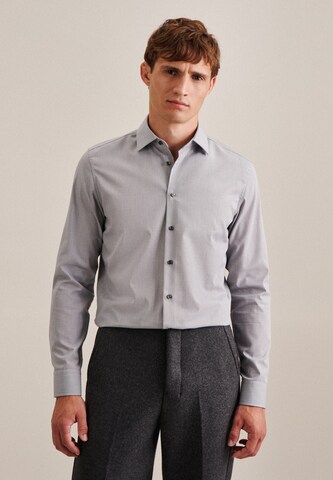 Coupe slim Chemise business SEIDENSTICKER en gris : devant