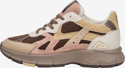 Floris van Bommel Platform trainers 'Daysi 05' in 35 in Cream / Dark brown / Dark yellow / Taupe, Item view