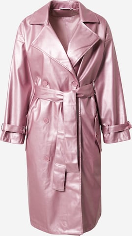 Daisy Street Between-Seasons Coat in Pink: front
