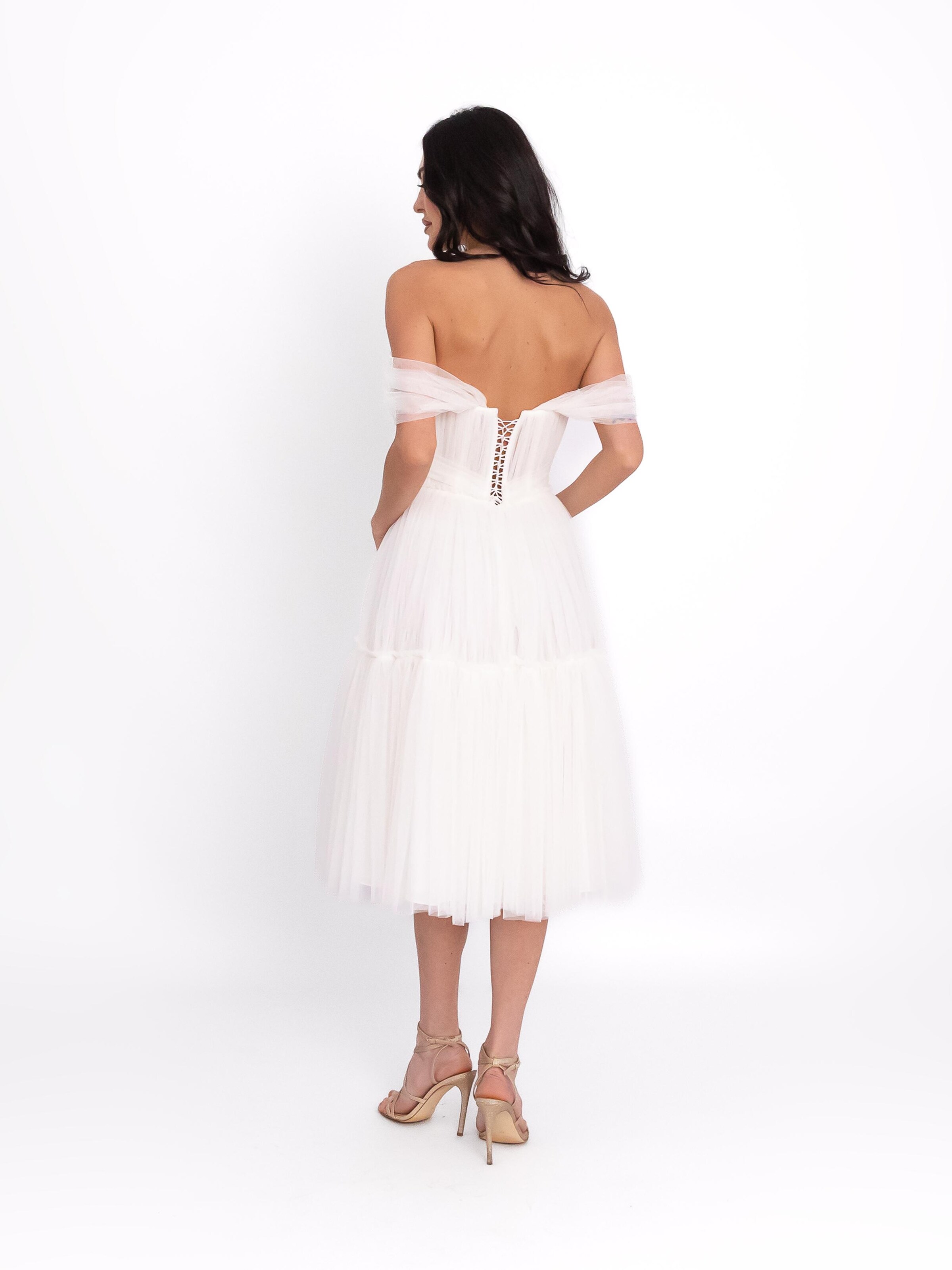 Robe de soirée acob a porter en blanc
