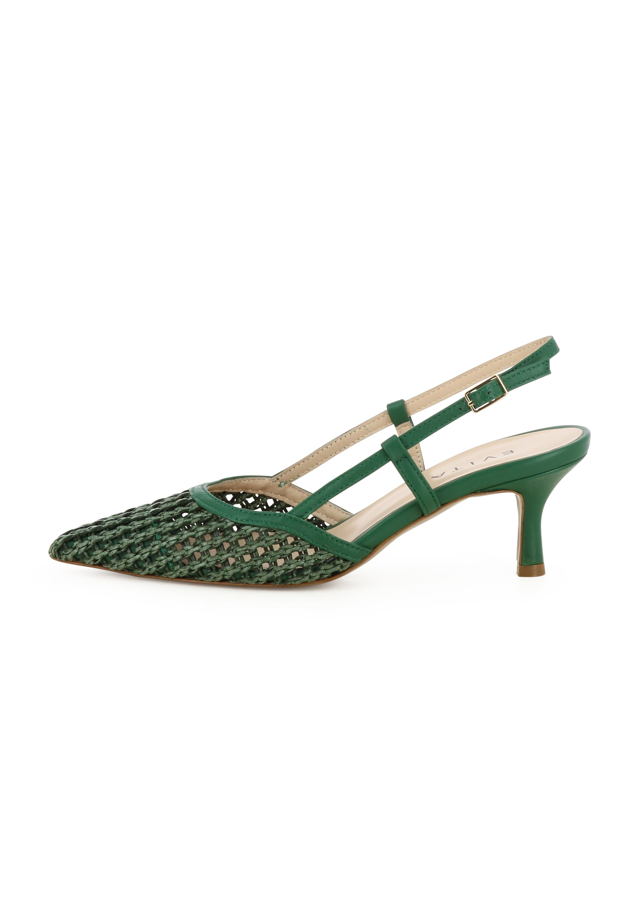 EVITA Sling Pumps 'PERLA' in grün, Produktansicht