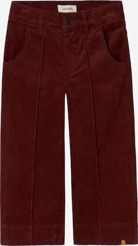 Lil'Atelier Wide leg Broek in Bruin: voorkant