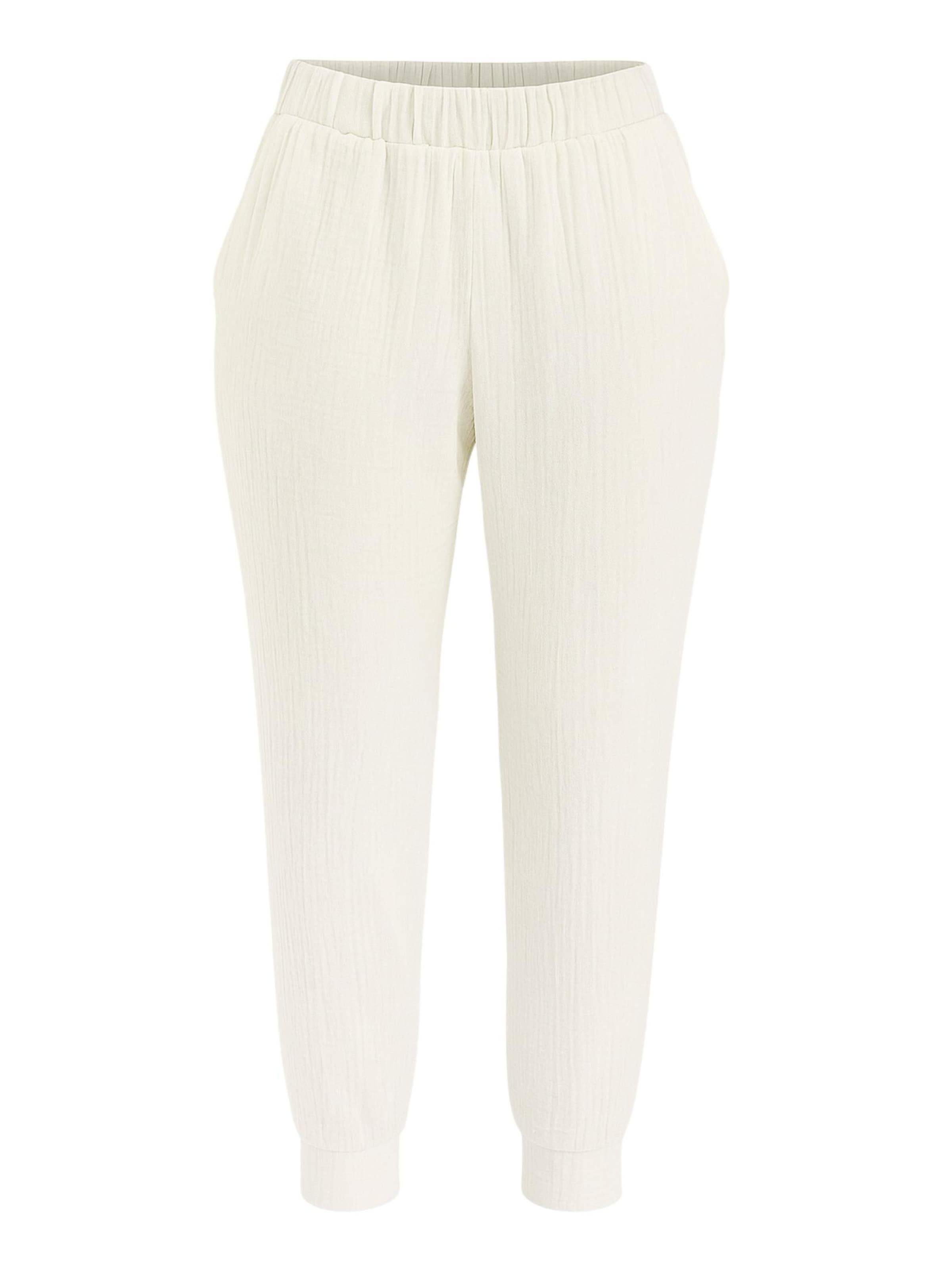 fashionshowcase Loosefit Bukser 'EMIRA' i hvid: forside