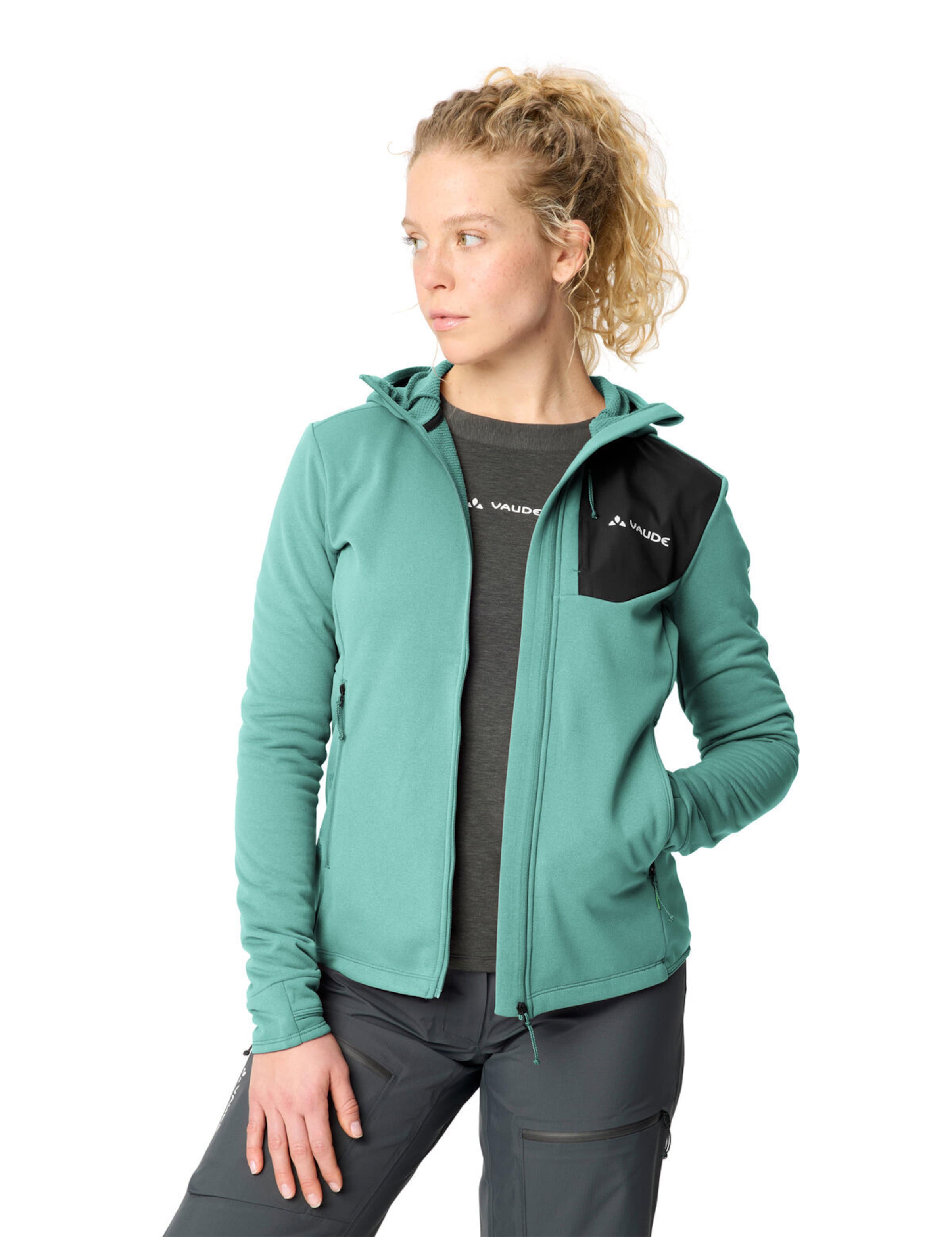VAUDE Athletic fleece jacket 'Monviso III' in Green