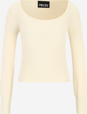 Pieces Petite Sweater 'JAMIL' in Beige: front