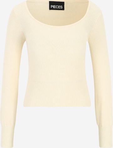 Pieces Petite Pullover 'JAMIL' in Beige: predná strana