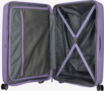 American Tourister Trolley 'Soundbox' in Lila