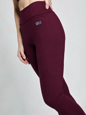 SPORTKIND - Skinny Leggings 'Leggings High Waist lang' en rojo