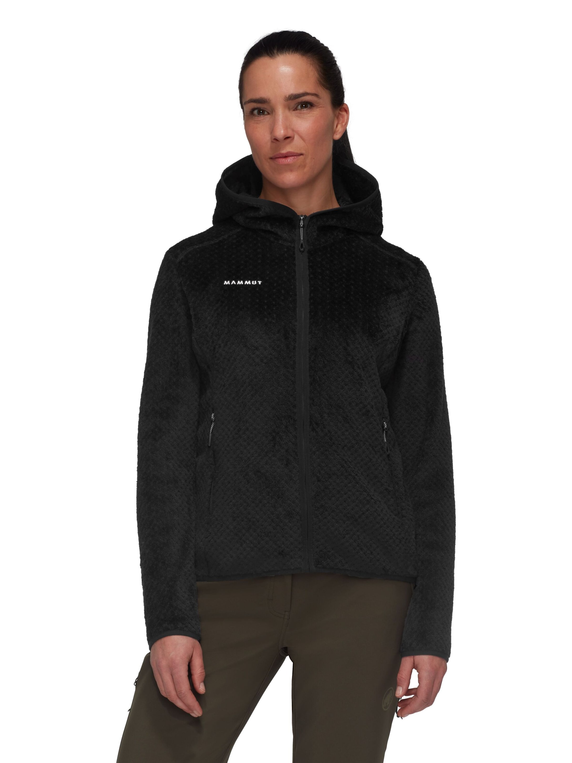MAMMUT Athletic Fleece Jacket in Black: front