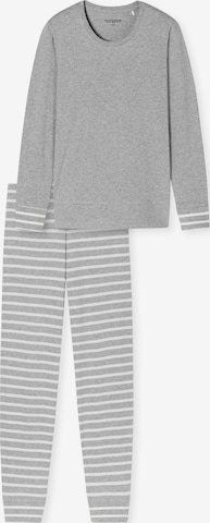 SCHIESSER Pyjama ' Casual Essentials ' in Grijs: voorkant