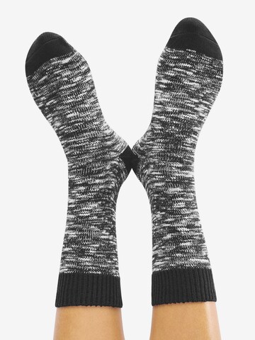 CHEERIO* Socks 'BOOT BUDDY' in Black: front